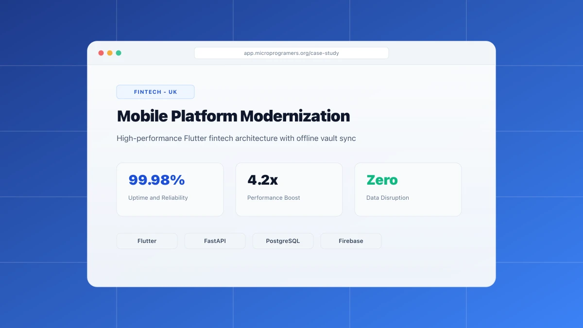 Mobile Platform Modernization